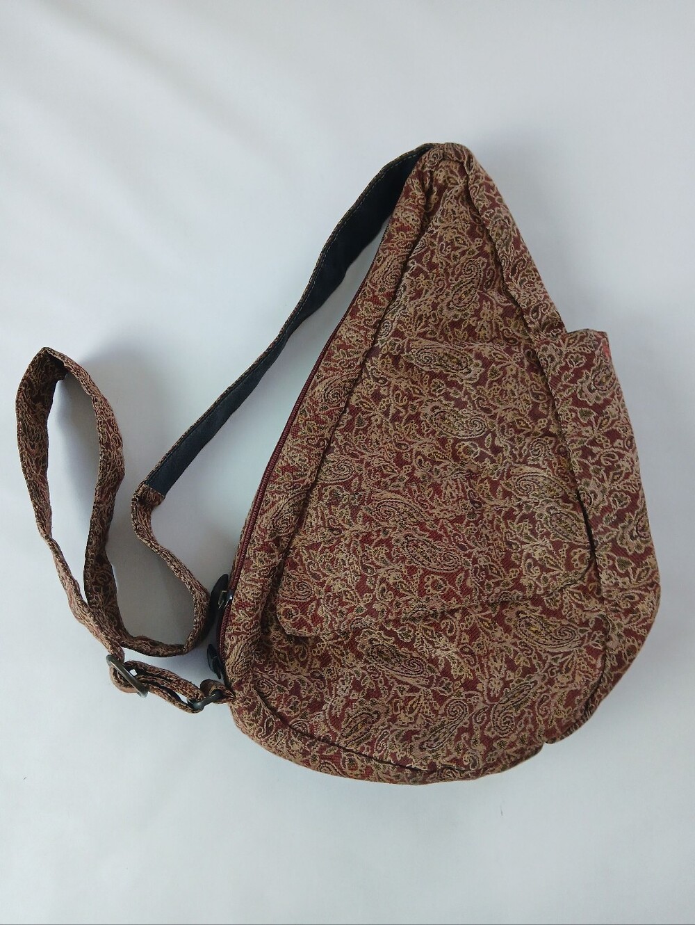 Vintage LL Bean Ameribag Paisley Tapestry Sling Shoulder Crossbody Bag